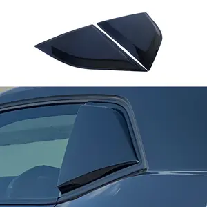 Quarter Window Scoops for Dodge Challenger 2008-2023 by JSD, Gloss Black