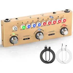 Multi Effects Pedal for Acoustic Guitar, with IR Loading 9 AMP Models, Acoustic Multi Effects Processor,  5.0,Recording, Built-in