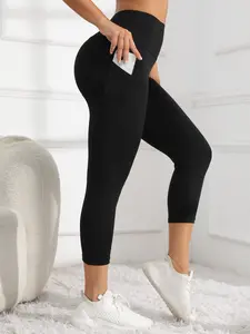 Gamma Pants Women's Hip-lifting European And American Sports Quick-drying Fitness Pants Naked High-waisted Peach Hip Cropped Pants Yoga Clothing