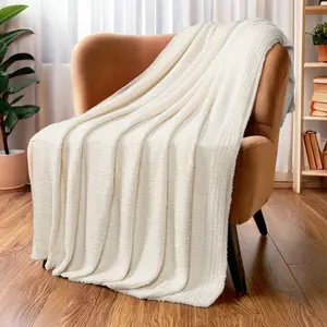 PAVILIA Super Soft Throw Blanket for Couch, Fluffy Cozy Lightweight Blanket, Fuzzy Warm Knit Blanket for Bed Sofa