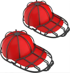 2pk Multifunctional Baseball Cap Washer Cage Fit Hat Washer Frame PP Washing Cage Double-deck for Efficient Sewing and Baseball Cap Use - Laundry