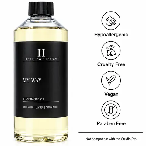 Hotel Collection My Way Scented Oil 500ml – Premium Fragrance Oil for Aroma Diffusers – Luxurious Miami Beach Hotel-Inspired Aroma – Long-Lasting Home, Office & Room Fragrance – Elegant Perfume Freshener for Diffusers