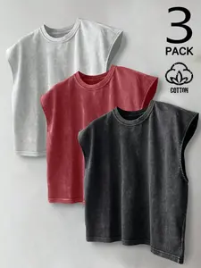 Pure Cotton Sleeveless Vest, Soft Skin-Friendly Fabric, Summer Essential, Casual Fitted Long Top, H-Type Silhouette