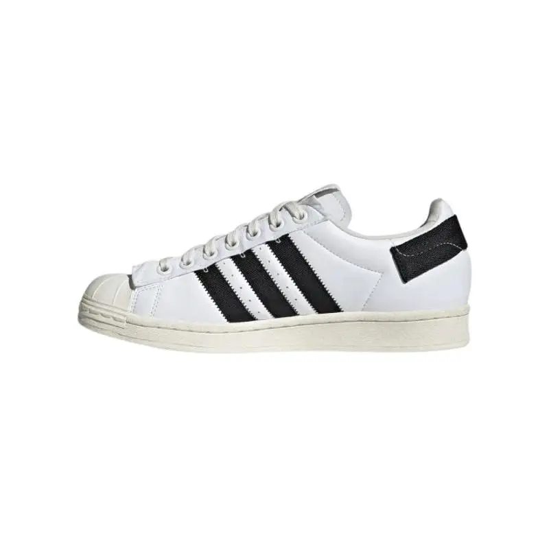 Men's Adidas Superstar Parley Casual Trainers - White Leather, Closed Toe, 50% Recycled Content, Parley for the Oceans, Rubber Outsole, Synthetic Upper, Heel Strap, Laced Walking Athletic Sneakers, Laces, Low Top