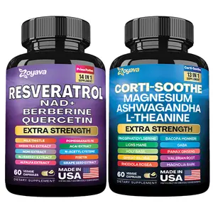 Boosted Balance Bundle - Zoyava Cortisol & Resveratrol All-in-One Multivitamin Bundle - Made in USA with Extra Strength Ingredients