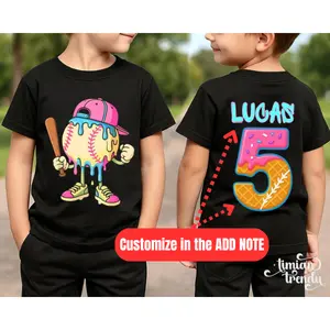 Youth and Adult Personalized Boy Baseball Drip Shirt, Back to School, Custom Baseball Shirt for Boy and girl, Baseball Drip Shirt for Kid, baseball drip, Game Day, Trending tee, kids clothing, Family shirt, summer outfit, gift for son, holiday shirt
