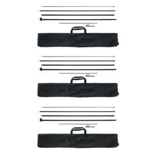 VEVOR Feather Flag Pole Kit,  3 Packs Swooper Flag Pole 16.3 ft, Sign Flag Poles for Business Advertising Flags Outdoor, with Ground Stakes and A Carrying Bag (Flag Not Included) Aluminum Banner