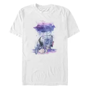 Men's Winnie the Pooh Rainy Watercolor Eeyore T-Shirt