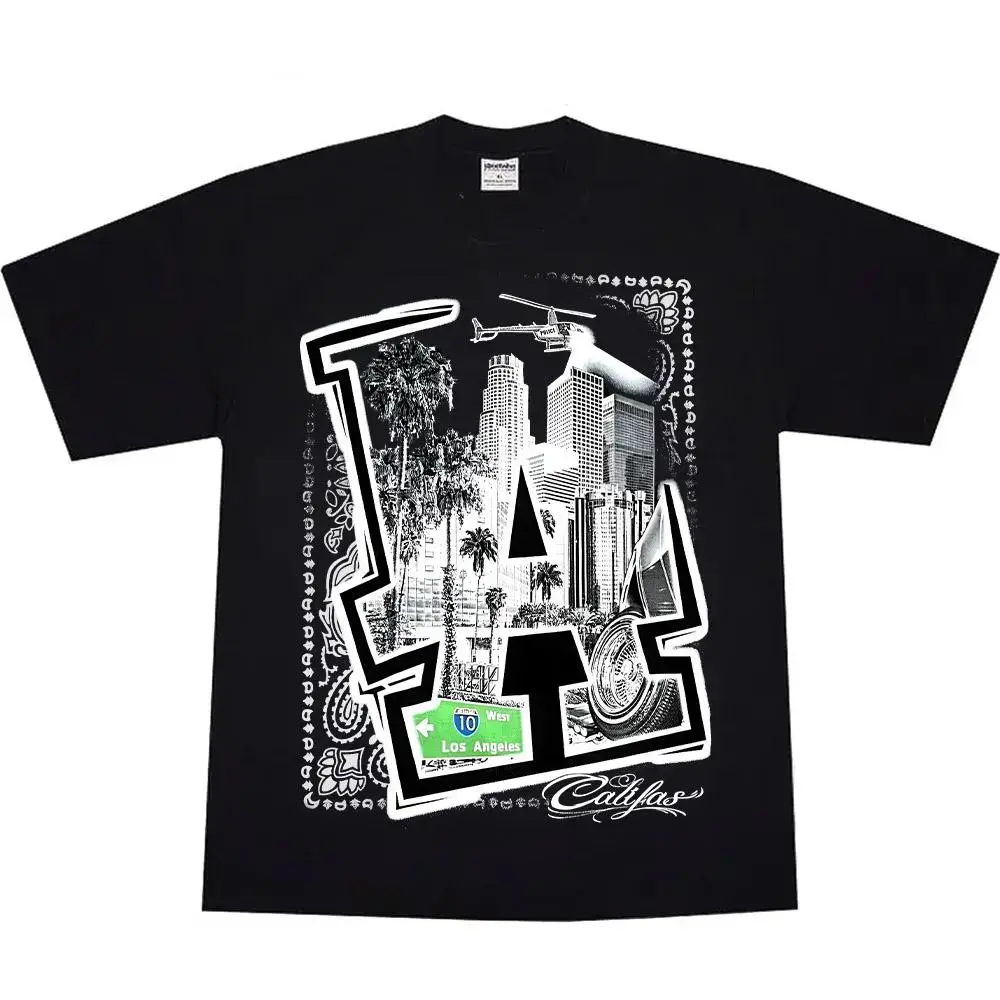 Men's Short-Sleeve Sports T-Shirt - Los Angeles City Chicano, Cholo, Gangster Street Clothing