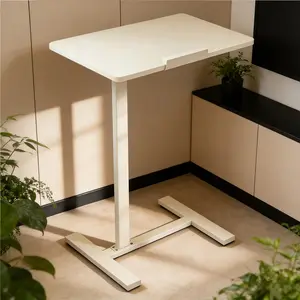 Medical Adjustable Overbed Table with Wheels & Folding Tray | Rolling Hospital Bedside Table for Home & Patient Care, Portable Foldable Bed Tray Table