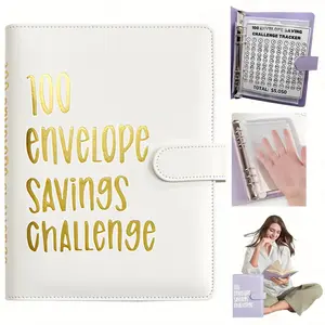 100 Day Envelopes Money Saving Challenge, Money Saving Binder Challenges Book with Envelopes & Challenge Tracker, Motivational Process to Save $5050