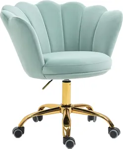 Seashell Back Swivel Vanity Desk Chair