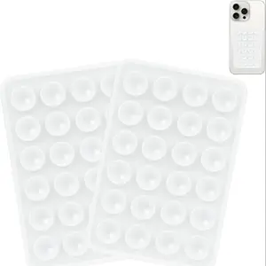 Multi-Purpose Suction Cup Phone Mount - 2-Pack Strong Grip Silicone Holder for Selfies, Video Stabilizer and Drop Protection Vacuum Phone Grip