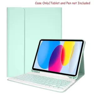 Keyboard Case for iPad 10th Generation 10.9 inch 2022 & iPad 11th Generation 11 inch 2025, Detachable Keyboard Case with Wireless Keyboard for ipad 10th/11th Gen