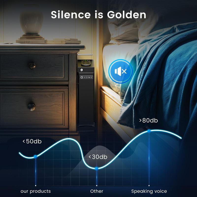 ADIMO Biometric Fingerprint Safe with Keypad Lock, G safe for Nightstand Wall Mount Bedside Desk Vehicle Bed