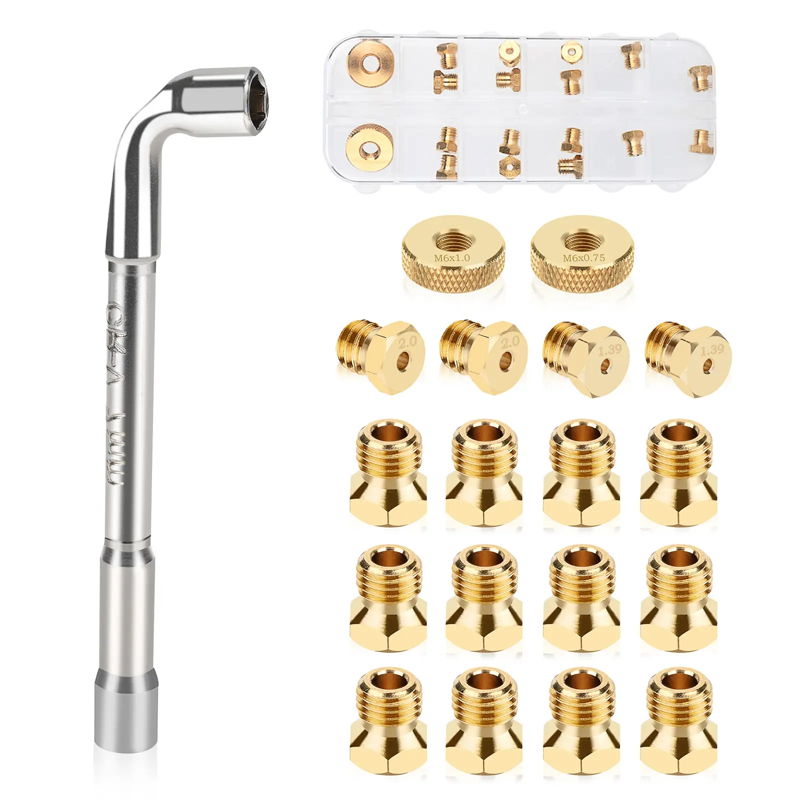Natural Gas Nozzle Conversion Kit, Propane to Natural Gas Conversion Kit, Brass Nozzle DIY Gas Accessory for Blackstone 28-inch and 36-inch Grills, Rangetop Combo, Tailgater