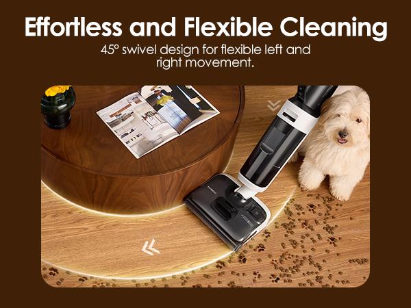 Tineco Floor One Switch i5 Stretch Breeze Wet Dry Vacuum Cleaners, 2-in-1 Cordless Vacuum for Multi-Surface, 20KPa Powerful Floor Cleaner Mop with Long Runtime