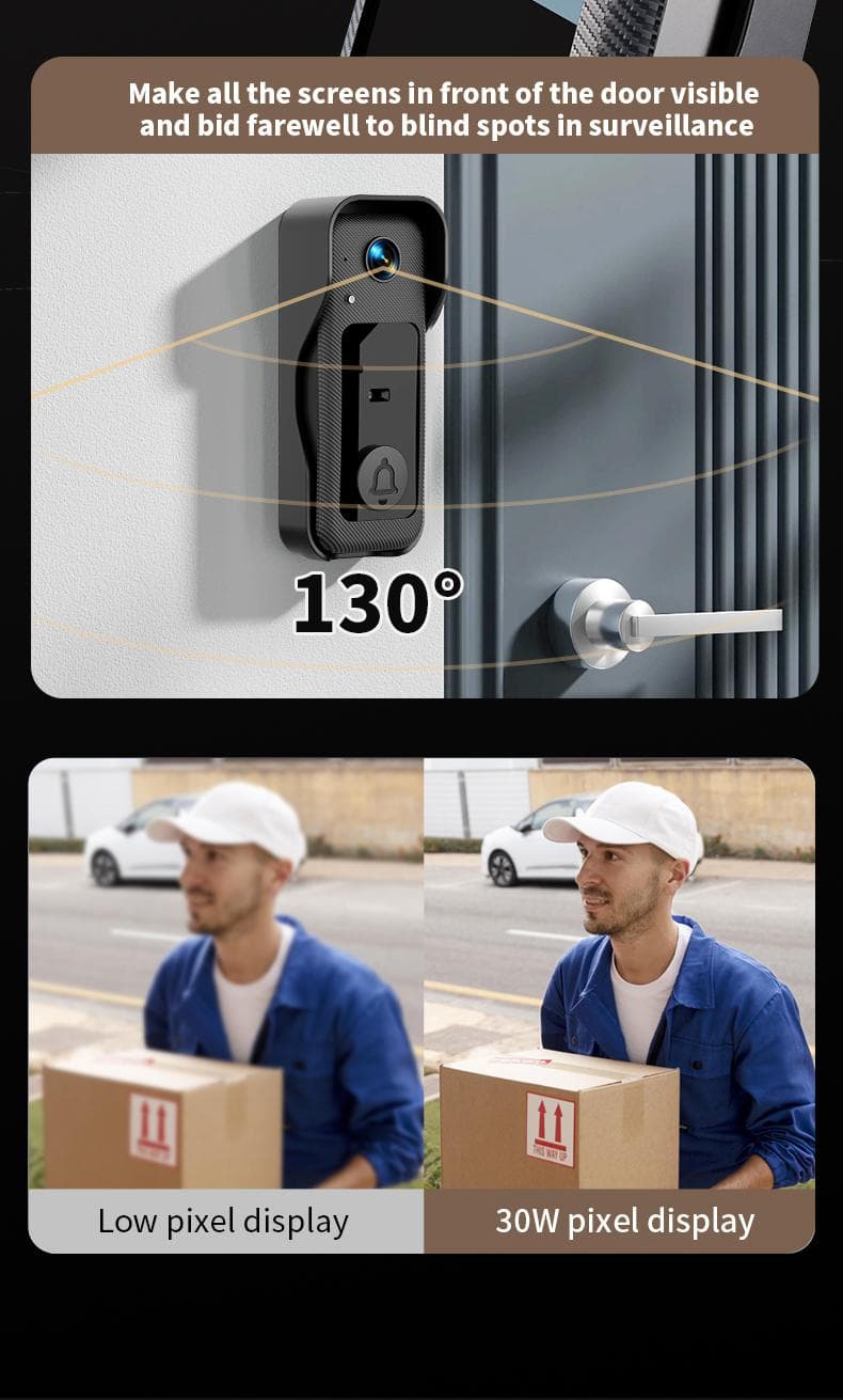 2026 Upgraded New X6-F Wireless Doorbell Camera, Rechargeable Visual Doorbell, No App, No Monthly Fees,Home Security Doorbell with Night Vision, Safety Intercom for Privacy, Alarm, Sensor,waterproof