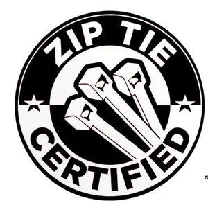 zip tie certified mechanic funny vinyl decal sticker 5" car decor bumper sticker