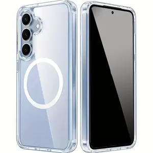 Magnetic Transparent Clear Protective Case Suitable for Samsung A16 A26 A36 A56 A15 A35, Galaxy S25 Ultra S24 Ultra S23 Ultra S22 Ultra, Cellphone Accessories, Support Wireless Charging, Yellowing Resistant, Shockproof