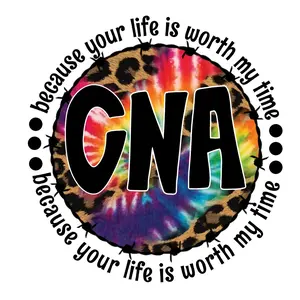 8.5x11 CNA tie dye sublimation transfer ready to press
