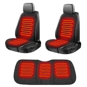 12V Car Seat Heater Cover, Full Vehicle Curly Fur Heating Pad, Winter Heated Seat Cushion, Back and Seat Warmer, Automotive Accessories