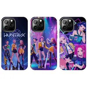 K-Pop Demon Hunters Rumi Zoey Mira Case for iPhone 17-7 Pro Max Plus & Samsung Galaxy S26-S21 Ultra Plus - Anime Idol Sparkle Aesthetic Phone Cover unisex