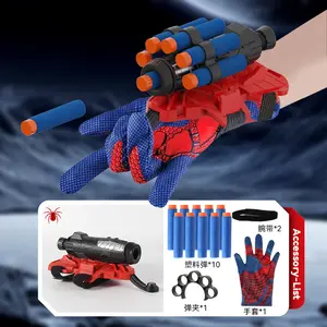 Spider Web Shooter Toy Set with 10 Plastic Darts 2 Wrist Straps for Kids Fun Play Includes Accessory List and No Warranty