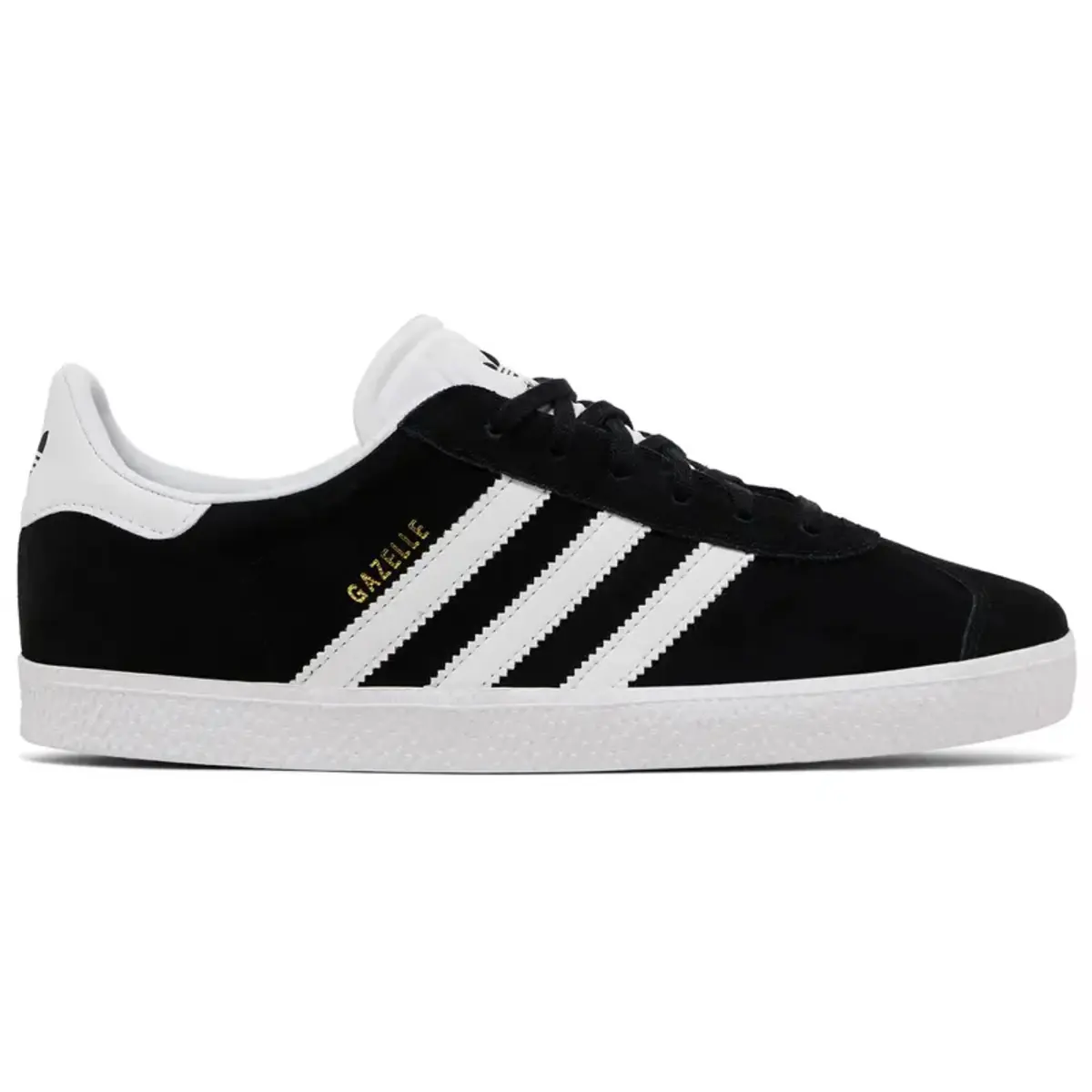 adidas Originals Gazelle J Core Black Footwear White Gold Metallic Youth Fashion Shoes New