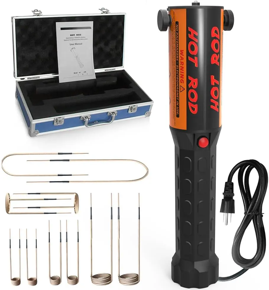 Solary Magnetic Induction Heater Kit, 1200W 110V Induction Heater Bolt Removal, Nut Buster Tool with 10 Coils for Rusty Screw Remover