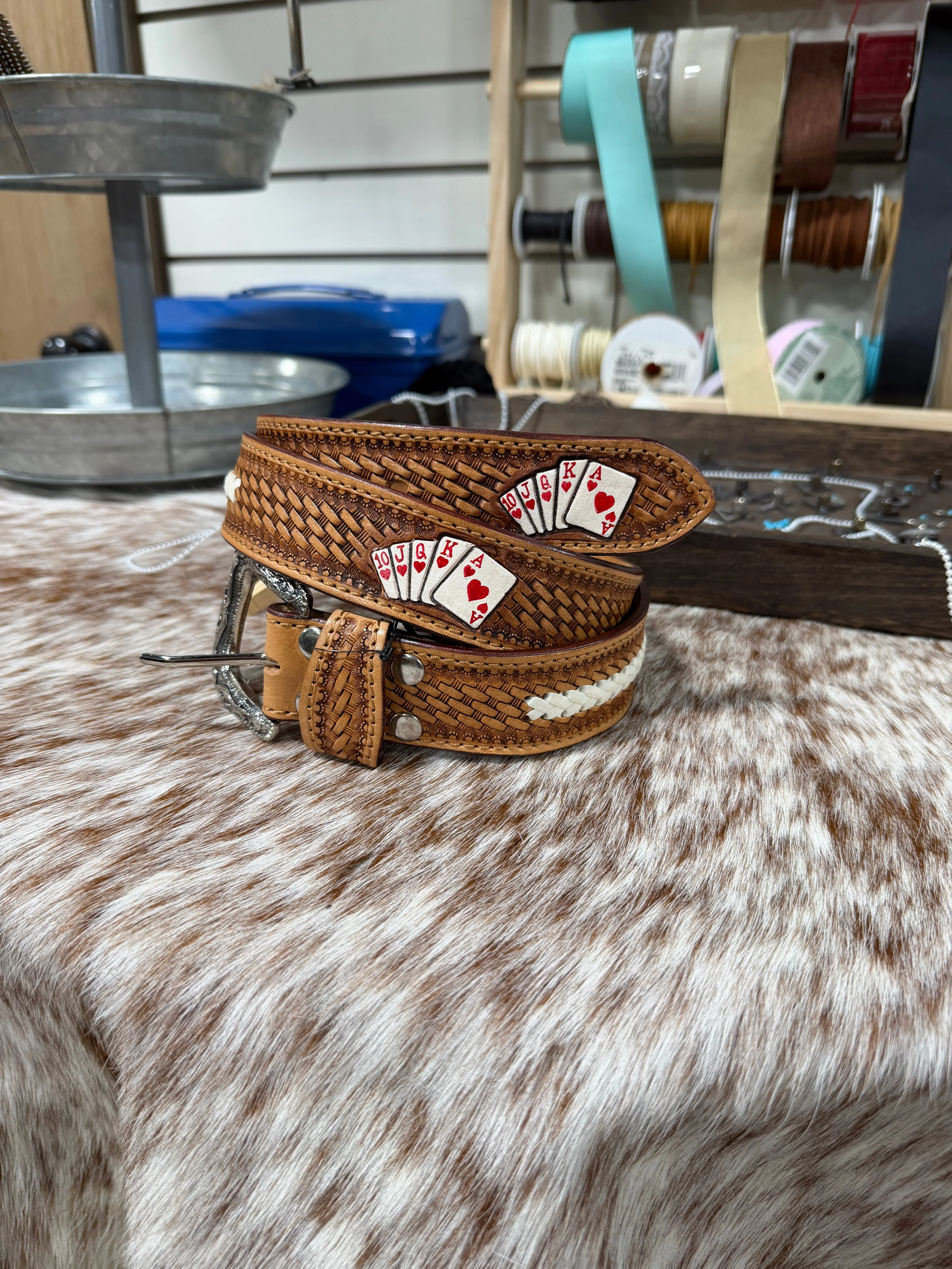 Basket Weave Aces Belt Basket Weave Aces Belt