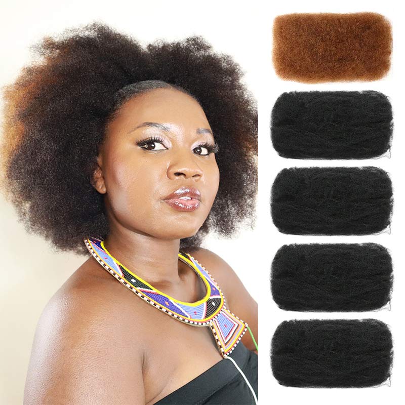 [1 Packs ]QVR Brazilian Remy Hair Afro kinky Bulk Human Hair For Braiding Dreadlock Hair