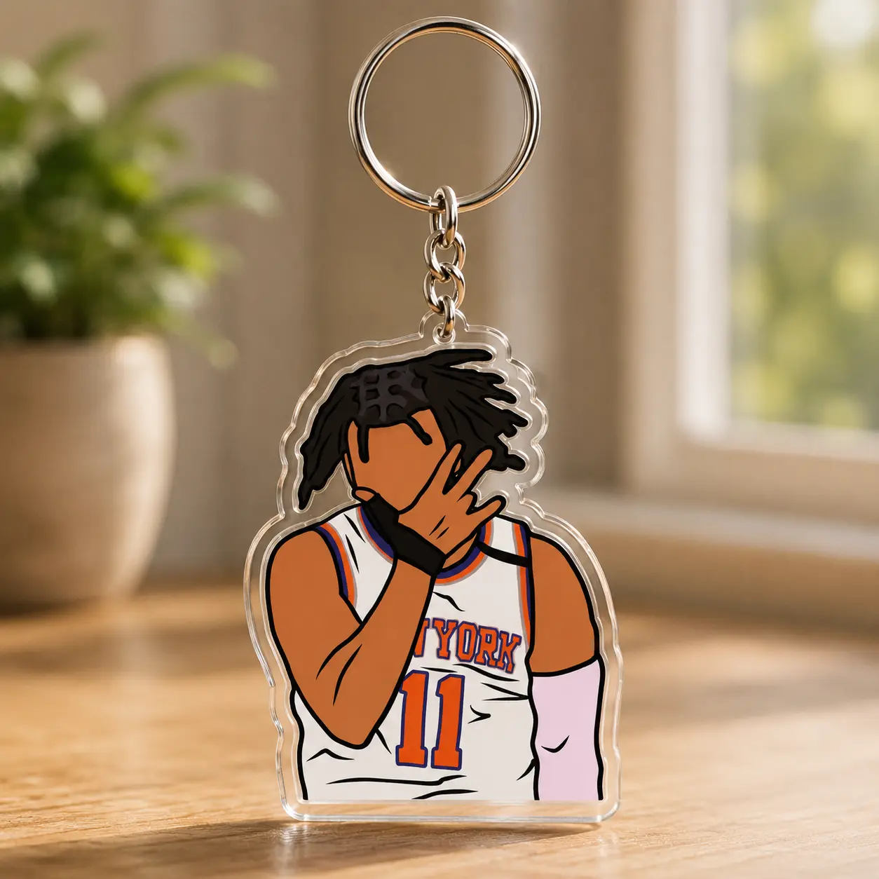 New York Basketball Fans Acrylic Keychain Sports Lover Gift