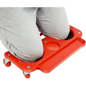 Rolling Knee Pads Creeper with Wheels,Rolling Knee Dolly with Foam Cushioned Knee Cups for Auto Repair Flooring Garage Use 20.08*5.51 in