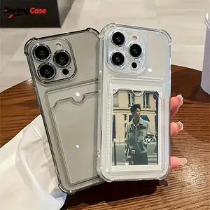 DarlingCase Clear Wallet iPhone 17 Pro Max Case with Card Slot, Compatible with iPhone 11 12 13 14 15 16 17 Series (Pro / Pro Max / Plus), Transparent Shockproof Protective Cover, Slim Card Holder Design – Grab & Go, All-in-One Everyday Carry