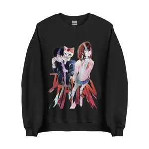 Dandadan Okarun Momo Chibi Anime Shirt | Okarun Sweatshirt | Gildan Fleece Lined Heavy Cotton Unisex SSweatshirt 2