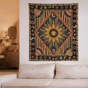 DailyNap Astronomical Sun, Moon, Stars and Planets Tapestry – Indian Hippie Wall Decor, Vintage Bohemian Style Wall Tapestry for Bedroom, Living Room, Dorms, Perfect Gift for Students and Young Adults Blanket Themed Lightweight
