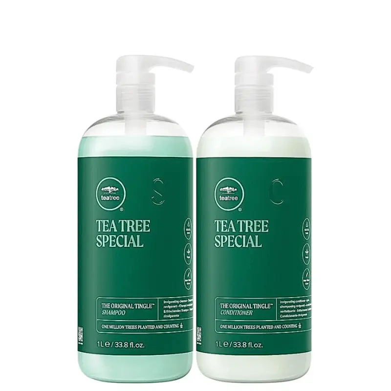 Paul Mitchell Tea Tree Special Shampoo Cleanser & Conditioner Duo Set, Invigorating Scalp Care with Aromatherapy for All Hair Types, Color Safe, 33.8 fl oz, Liter Size
