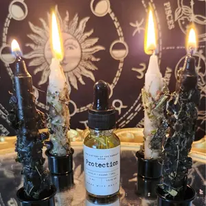 Spiritual Armor Set – Ritual Candles & Protection Oil for Banishing & Purification