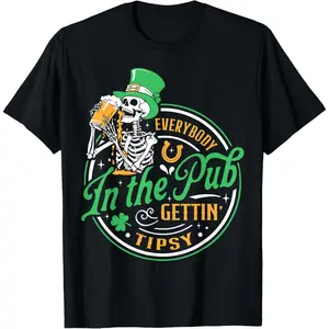 Everybody In The Pub Getting Tipsy St Patricks Day Men Women Unisex T-Shirt, Ladies T-Shirt, Sweatshirt, Hoodie (S-3XL)