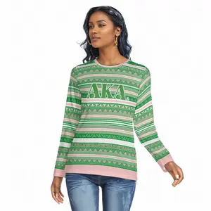 Alpha Kappa Alpha O-neck Long Sleeve T-shirt
