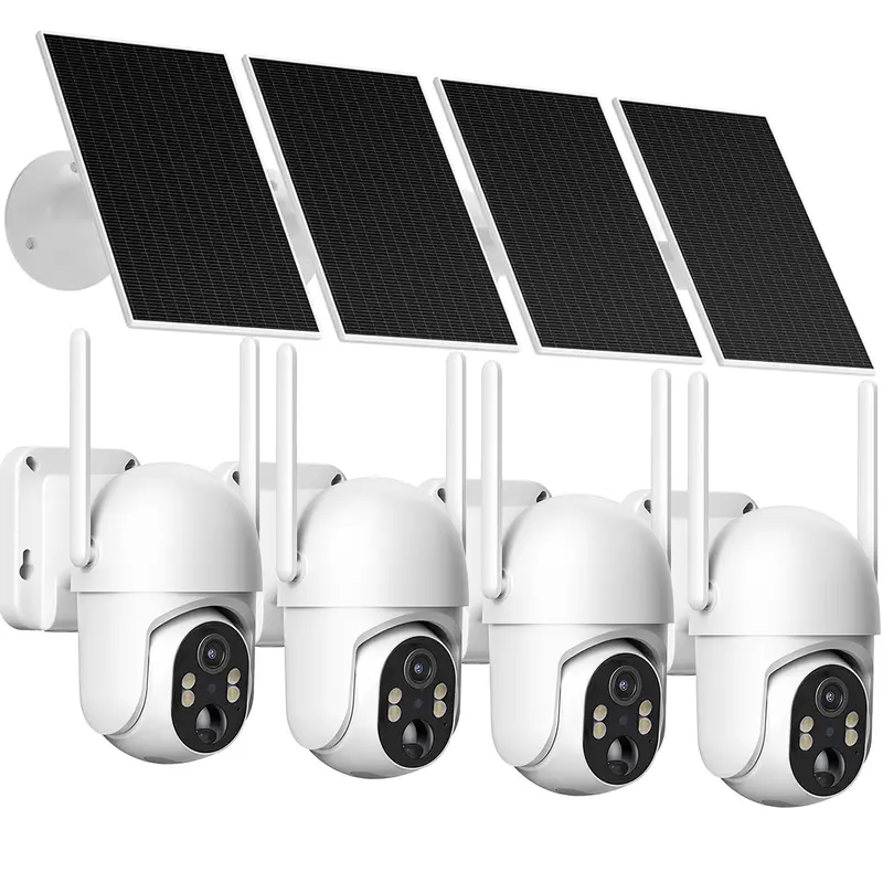 [4K 8MP] 4G LTE Cellular Solar Security Camera Wireless Outdoor, No WiFi Solar Powered Camera, 360° Live View, 2K Color Night Vision, PIR Motion Sensor, 2 Way Talk, Built in SIM Card(Subscribe for Unlimited Data), Security Cameras For Home, Outdoor Gadget