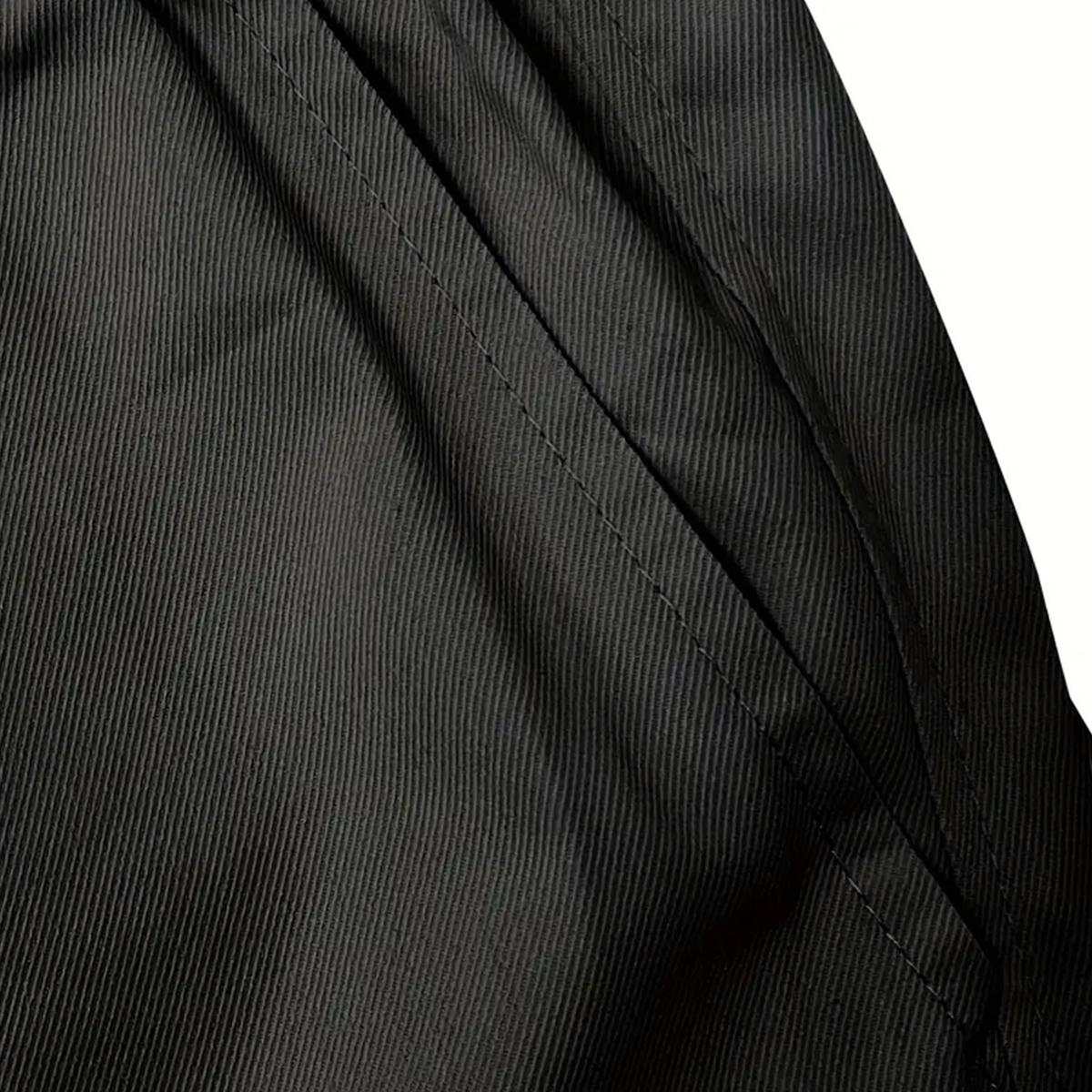 Men's solid-color four-season fashionable casual multi-pocket loose straight-leg hiking training fitness outdoor work pants