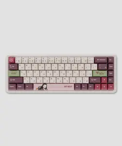 Demon Slayer Kimetsu No Yaiba Nezuko PBT Dye Sublimation Keycaps for Mechanical Gaming Keyboards, Cherry MX Switches, Custom Side Print, ANSI ISO Support, US Layout - Officially Licensed