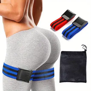 4-Piece Quick Release Elastic Blood Flow Restriction Bands for Arms, Legs and Hips - Polyester Clogging Training Resistance Bands, Home Gym Workout, Build Muscle Without Weight Lifting, Fitness Training Band