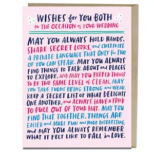 Wishes For You Both Wedding Card