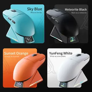 2024-NEW-AJ159APEX 8Khz Ultralight Gaming Mouse With RGB Magnetic Screen Charging Dock -30K Dpi Optical Sensor - Huanuo 100 Million Click - Ice Sensation Coating Trip-Mode Mice