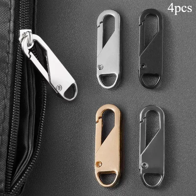 4pcs Zipper Slider Zipper Instant Zipper Repair Tool Kit Replacement Travel Bag Top Zipper Travel Bag Zipper Head DIY Sewing Craft