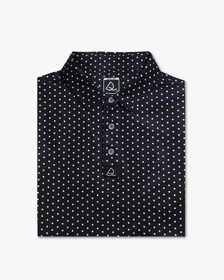 Deolax Brand - Black polka dot print casual Polo