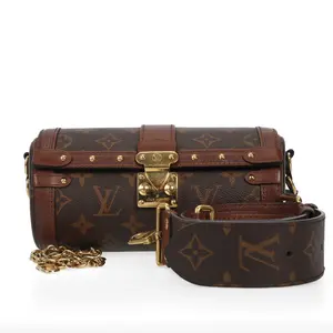 Pre-owned Louis Vuitton Coated Canvas Shoulder Bags Papillon Trunk Brown 65912753